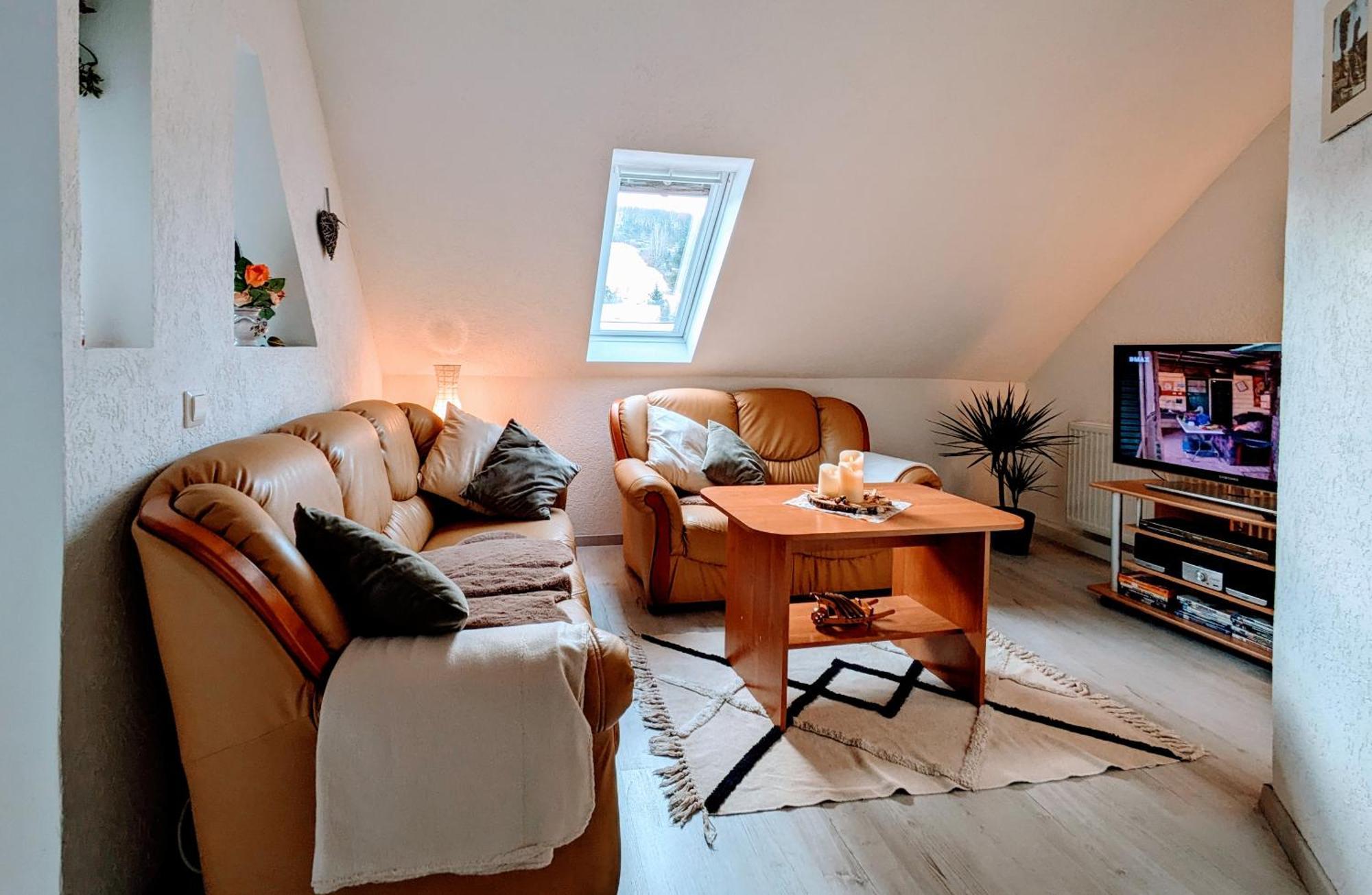 Waldblickwohnung Mit Schoener Terrasse Und Kamin Зебниц Экстерьер фото